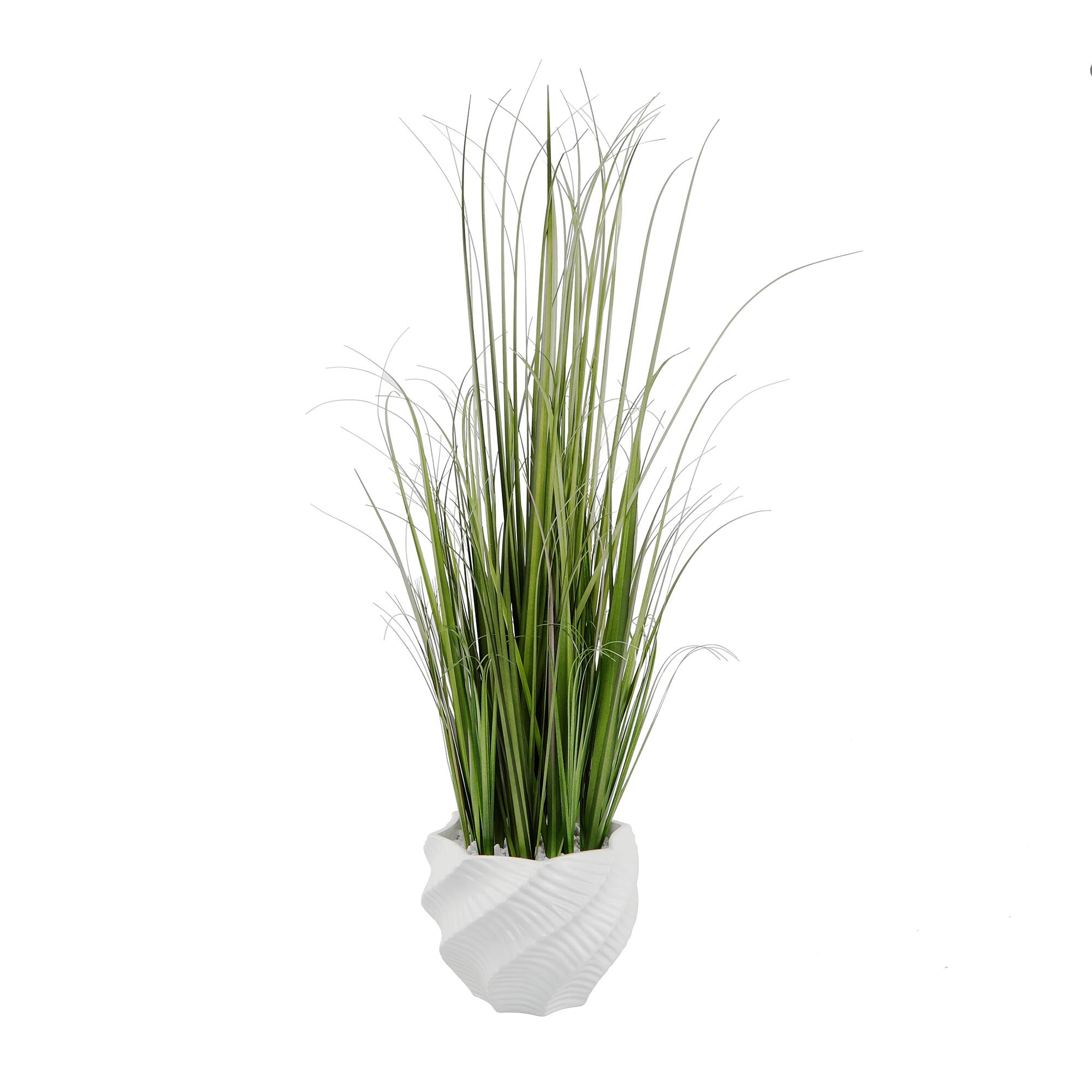Flora Bunda® 3ft. Grass in White Cement Pot
